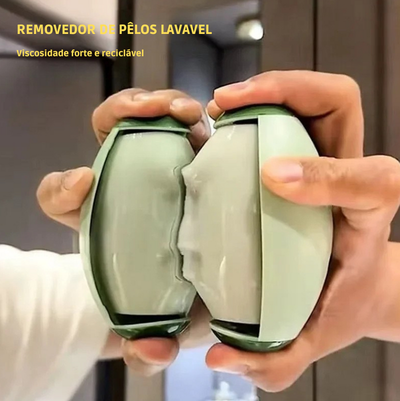 Rolo de Fiapos Reutilizável e Lavável – Removedor de Pelos com Adesivo Forte | Ideal para Roupas, Móveis e Pets | Economizador de Tempo